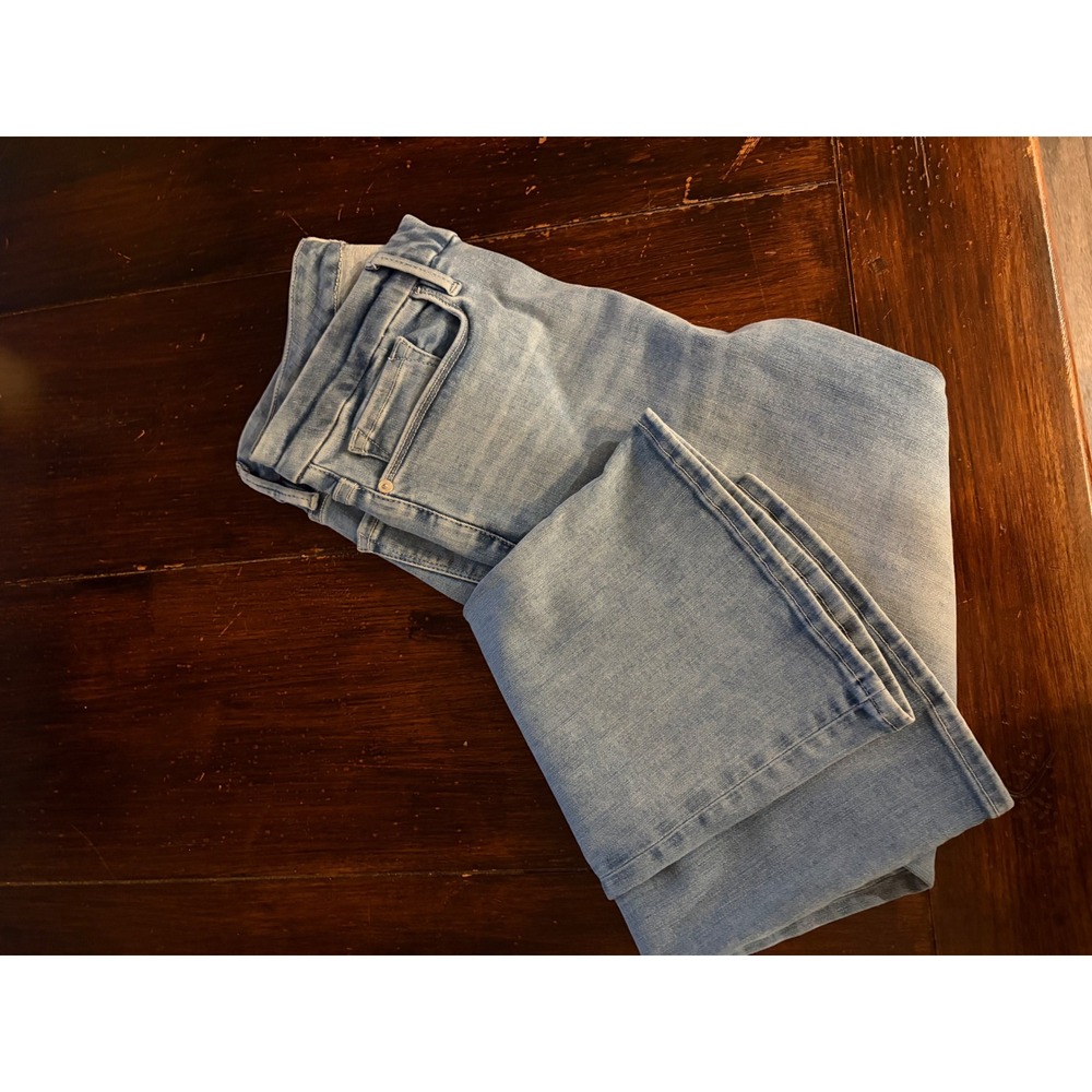 FRAME Le One Crop Mini Boot Jeans Womens Size 2 Medium Wash Blue High Rise Flare - Picture 6 of 13